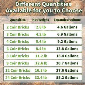 CJGQ Coco Coir Brick four-pack ready for planting projects.