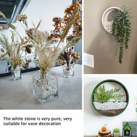 CJGQ white stones filling a vase for simple, elegant decor