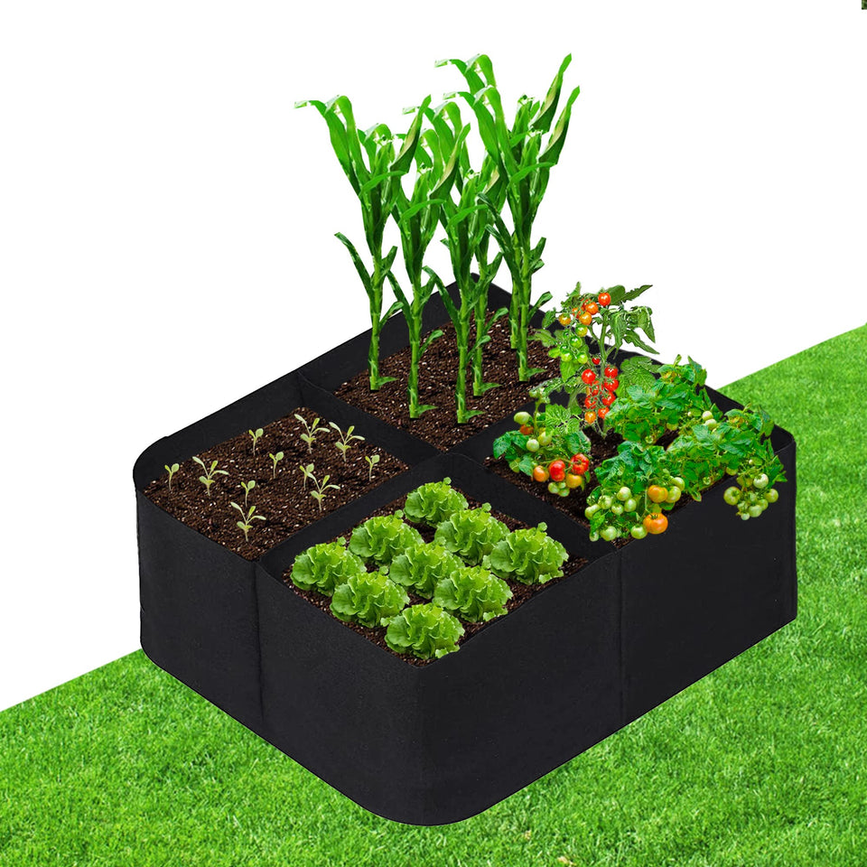 CJGQ fabric raised garden bed for outdoor use, durable and reusable for balcony gardening.
