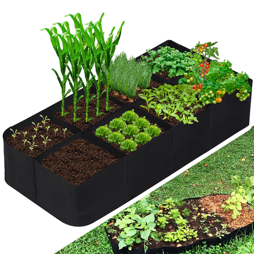 CJGQ fabric raised garden bed in outdoor setup for easy planting