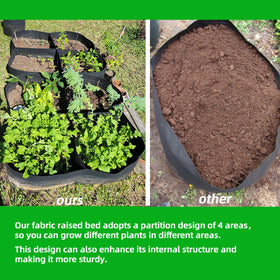 CJGQ four-grid plant grow bags provide organized planting and easy management.