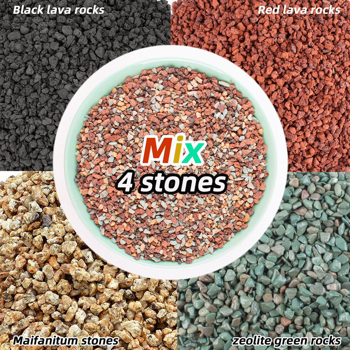 CJGQ lava rocks for bonsai succulent cactus promote drainage and prevent overwatering.