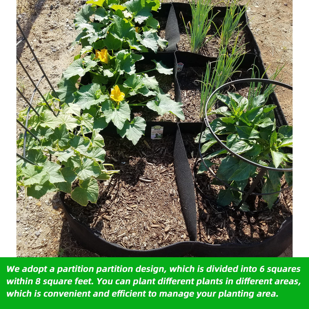Efficient moisture control and drainage with CJGQ garden bed material.