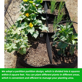 Efficient moisture control and drainage with CJGQ garden bed material.