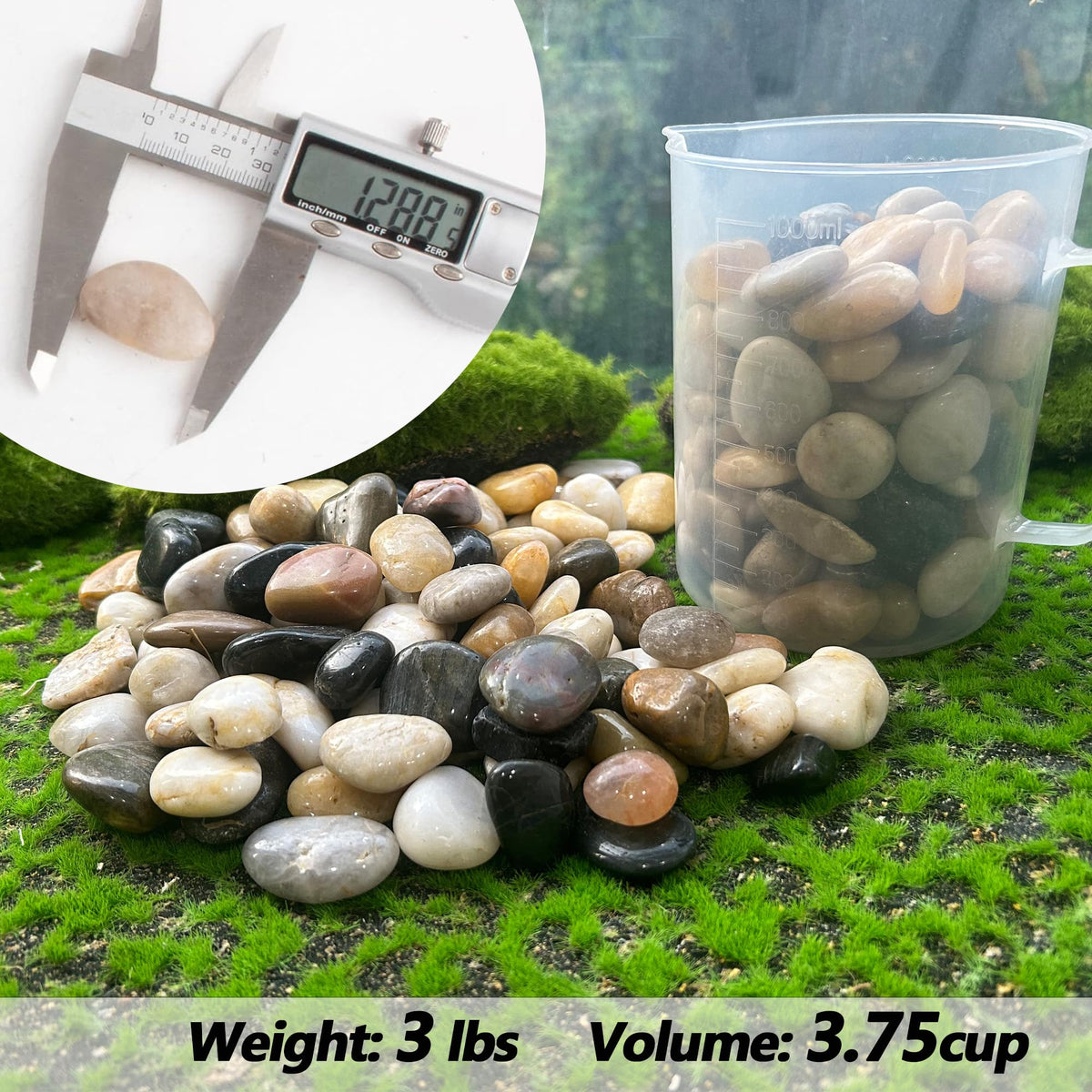 CJGQ natural stones for aquarium decor with subtle color