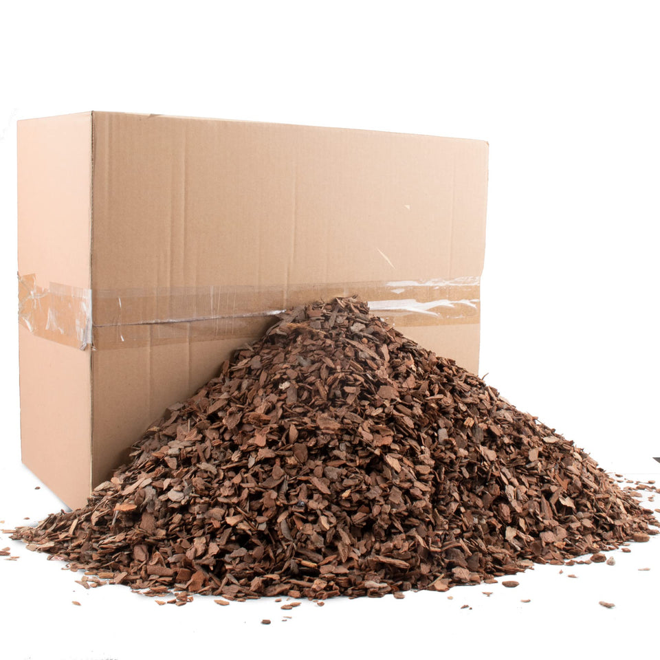 CJGQ orchid bark 29qt bag for easy mulch application and soil improvement.