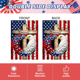 CJYGEGE durable edges and reinforced stitching on patriotic flag for lasting use