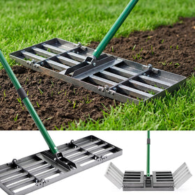 CJYMMFAN 30x10 lawn leveling rake with wide head for faster soil grading
