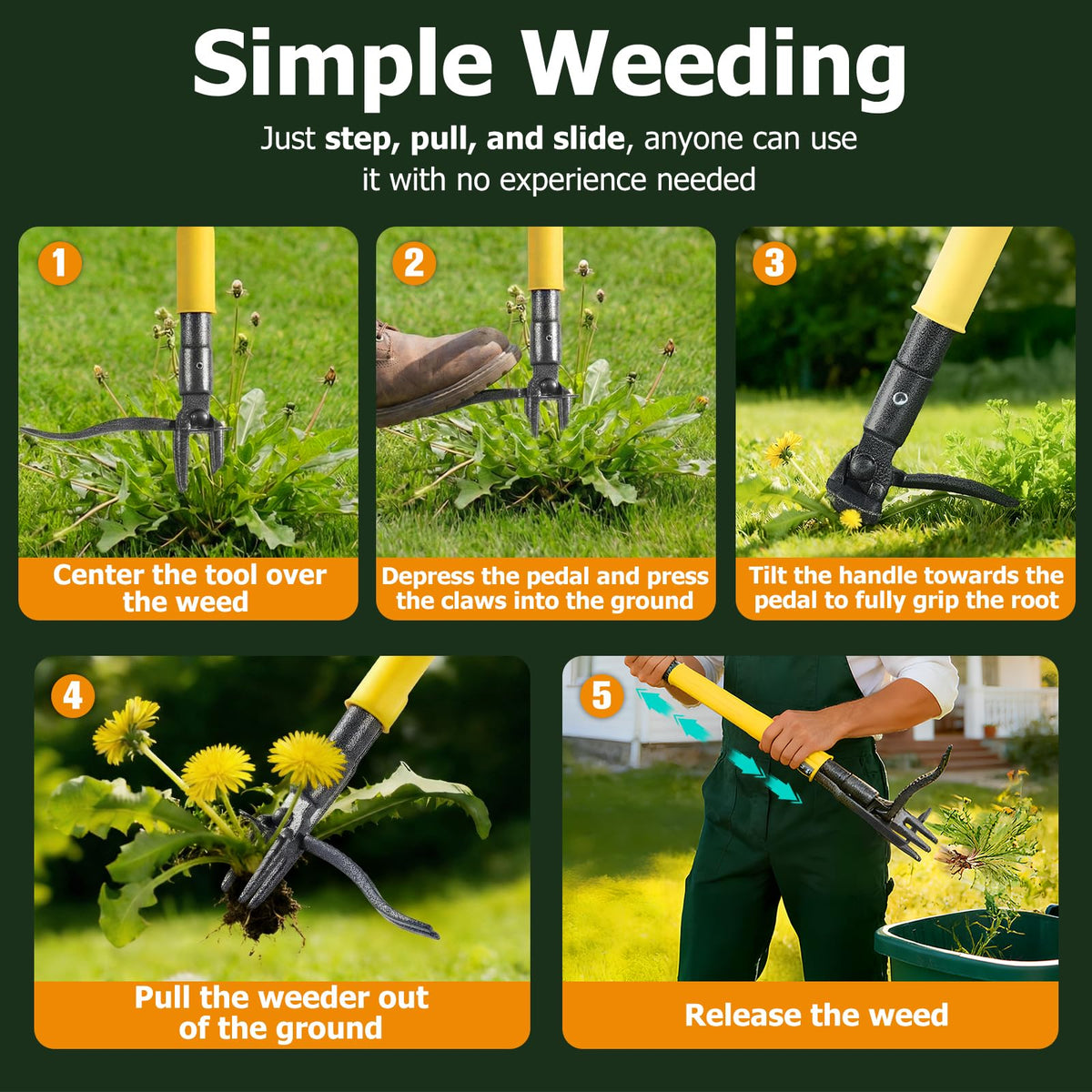 CJYMMFAN stand-up weeding simplifies yard maintenance for all ages
