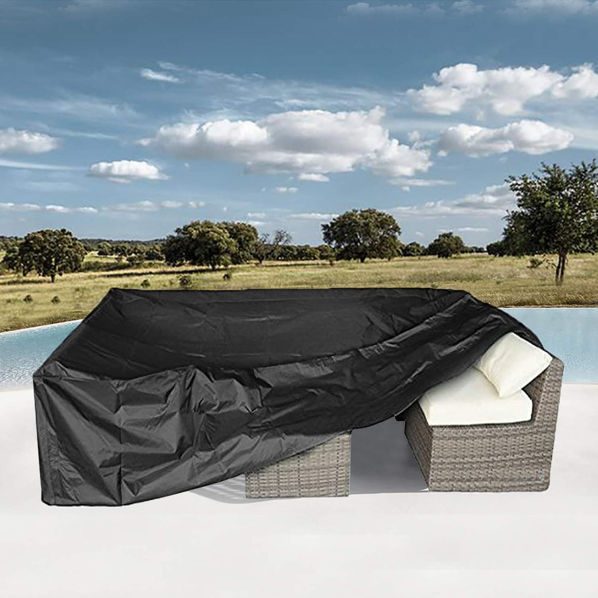 CKCLUU large-size patio cover fits 315x160x74 cm furniture