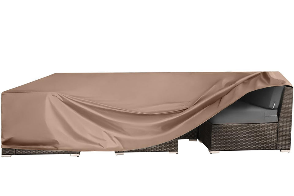 CKCLUU patio furniture cover waterproof on a large outdoor set protecting from rain and dust