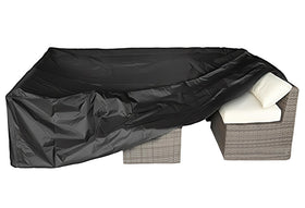 CKCLUU patio cover demonstrates 98-inch fit for outdoor furniture protection