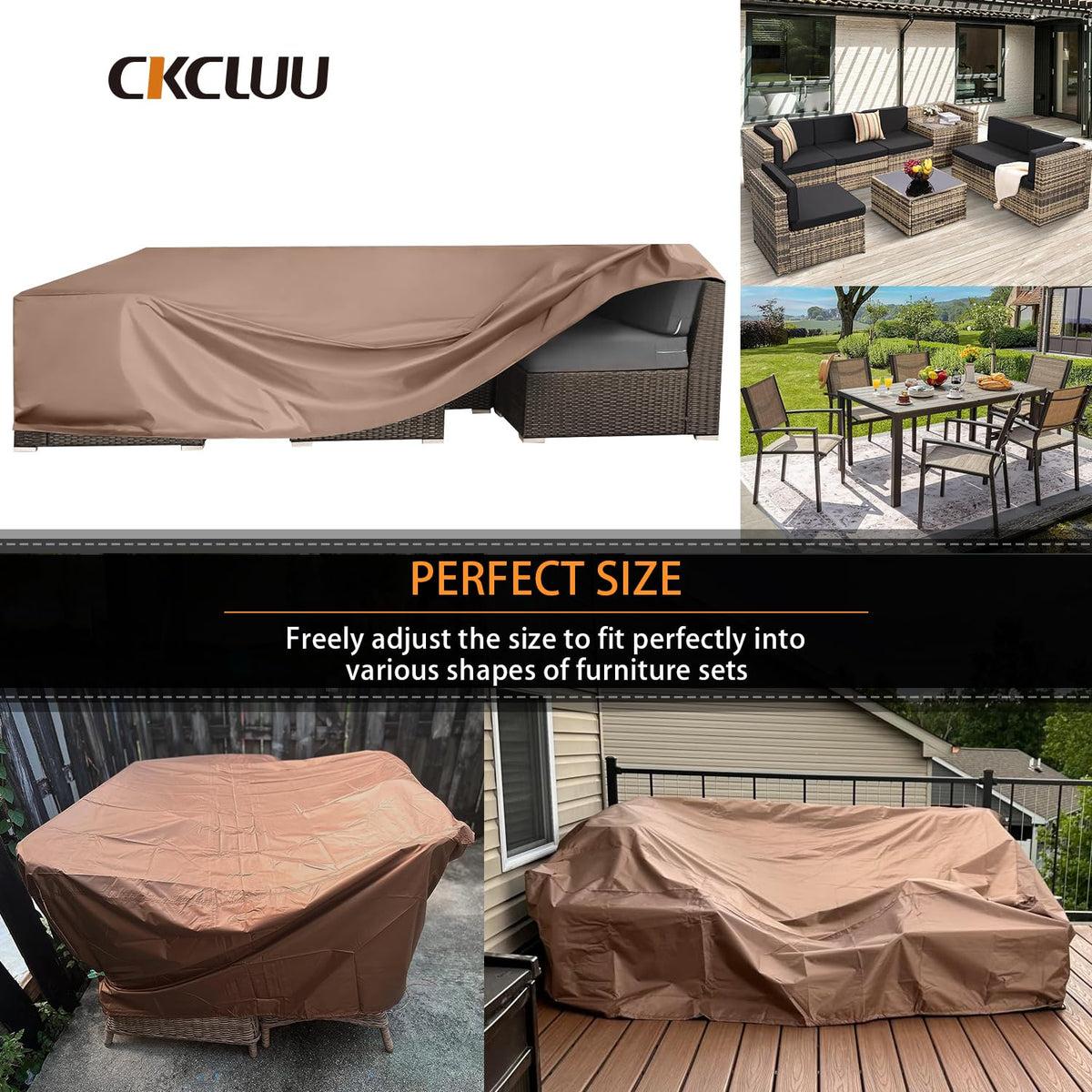 CKCLUU universal-fit design for most outdoor tables and sectionals