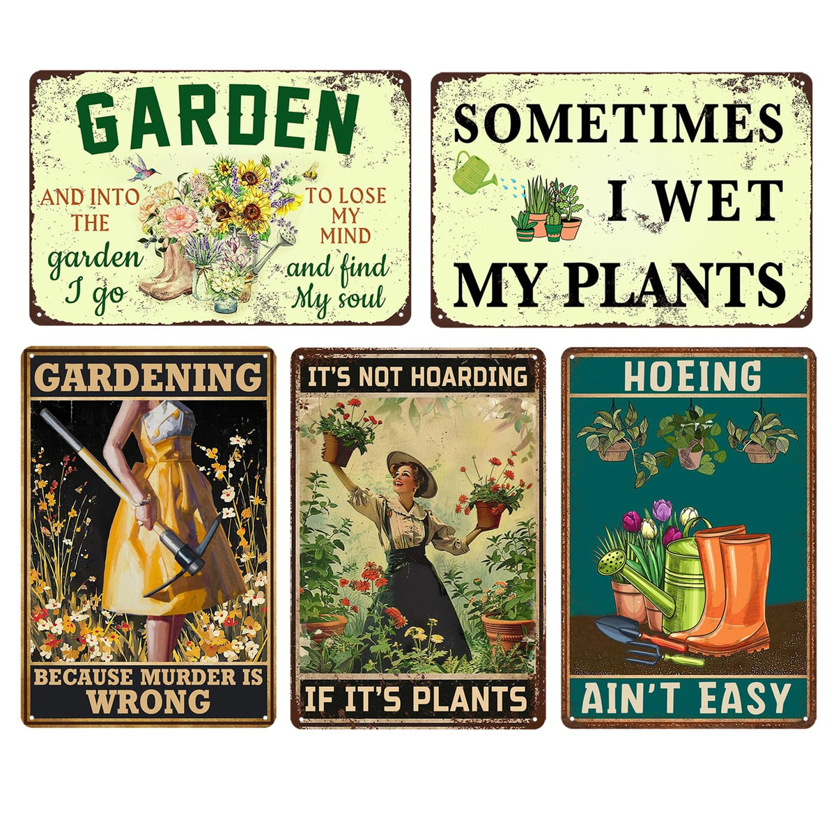 ckdiluy metal garden sign with witty sayings brightening outdoor spaces