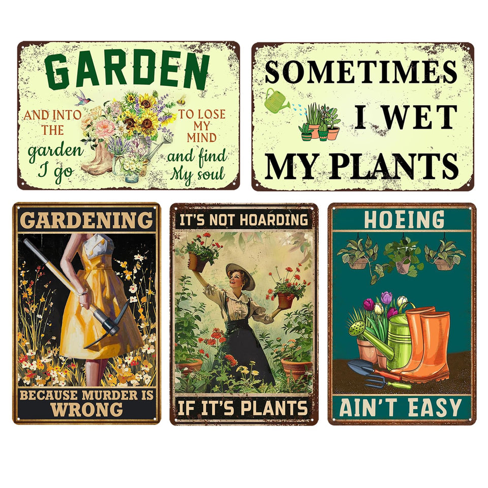 ckdiluy metal garden sign with witty sayings brightening outdoor spaces