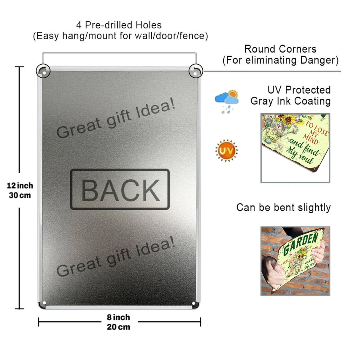 ckdiluy weather resistant sign ideal for patios and yards during all seasons
