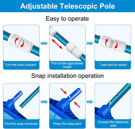 Universal 1-1/4 inch connection fits most skimmers and brushes.