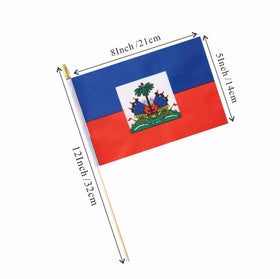 Ckexin 25-pack Haiti flags ideal for crowds and celebrations.