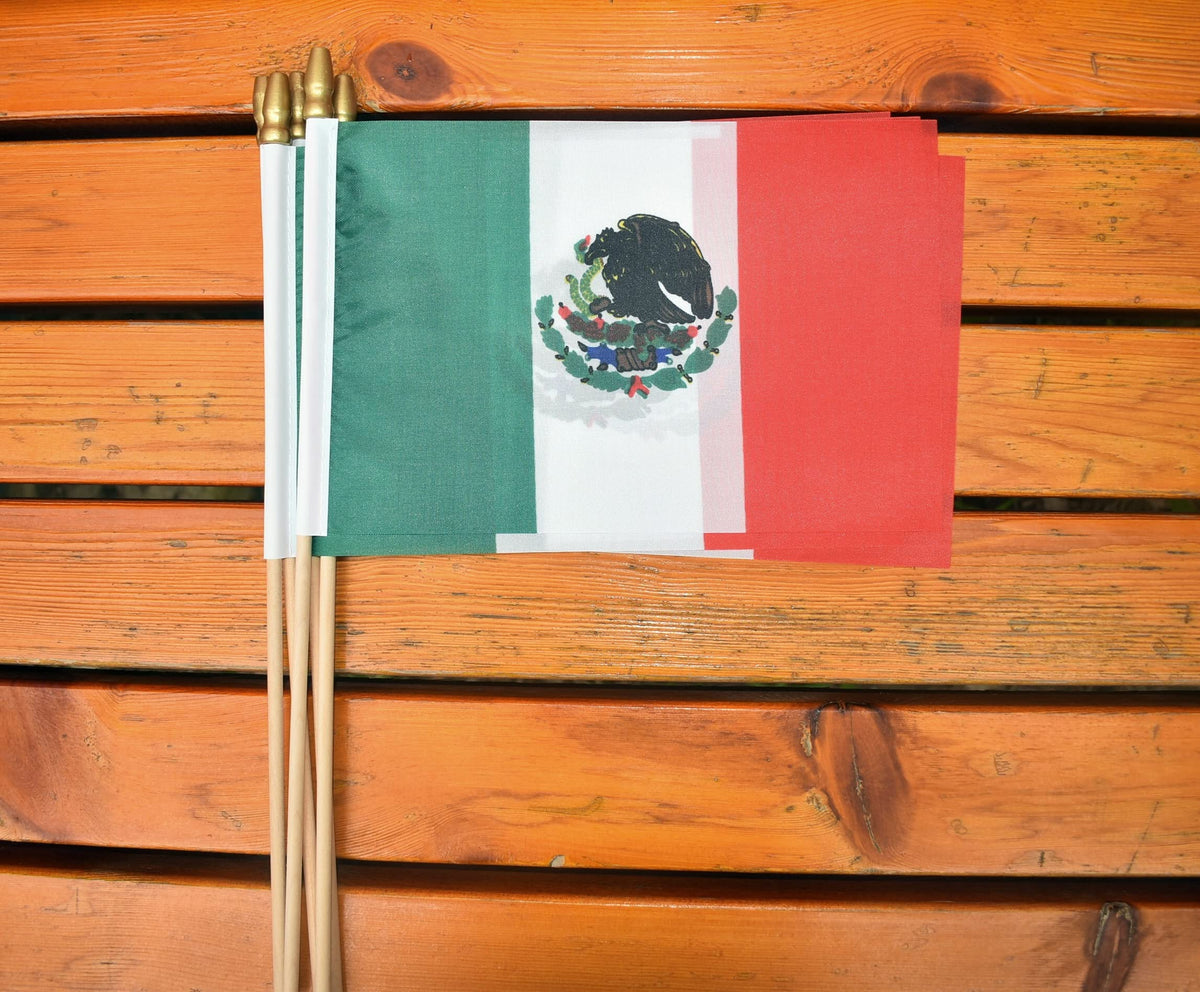 Ckexin Mexico flag on-hand for outdoor event usage and cheering.