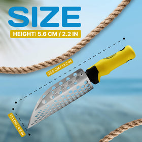CKG beach sifter tool ready for riverbank exploration and shallow sand digs.