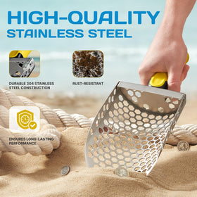CKG metal detecting scoop for treasure hunts and quick material clearing.