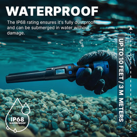 CKG Pinpointer with three alert modes adapts to noisy beaches or dunes.