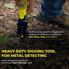 CKG compact shovel measures 10.24 x 2.76 x 1.18 inches for portability