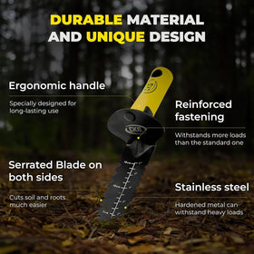 CKG shovel with reinforced handle improves durability on tough dig tasks