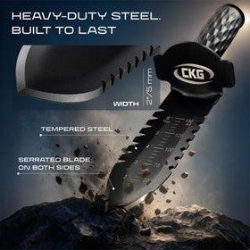 CKG metal detecting shovel ergonomic handle for comfortable long sessions
