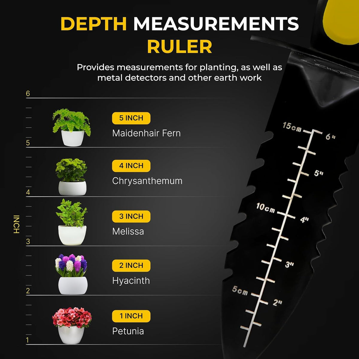 CKG metal detector shovel features ergonomic, non-slip handle for comfort