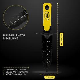 CKG metal detector shovel with protective sheath for safe transport