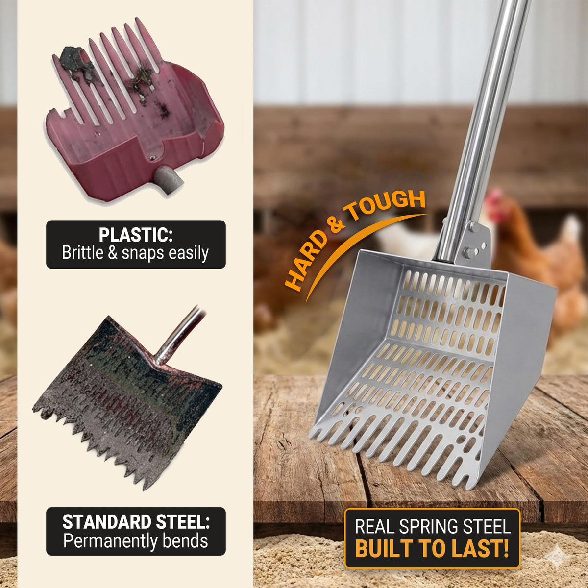 CKLT Three-position angle enables deep cleaning in nesting boxes and corners