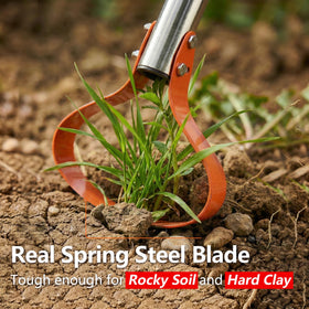 CKLT 63-Inch Weed Remover Tool adjustable-handle maintains upright stance for back-friendly weeding