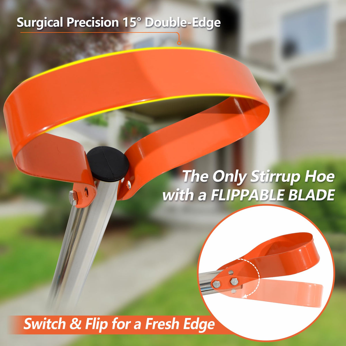CKLT 63-Inch Weed Remover Tool anti-loosening-nut ensures solid connection during heavy use