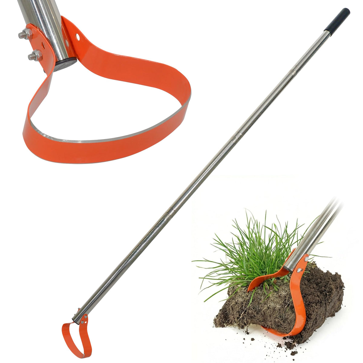 CKLT 63-Inch Weed Remover Tool blade-15deg slices through tough weeds with minimal effort