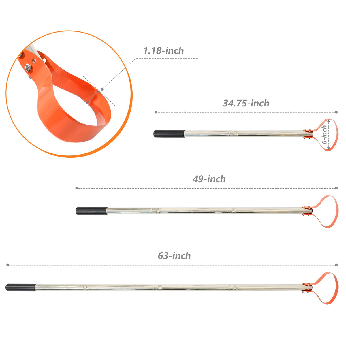 CKLT 63-Inch Weed Remover Tool vegetable-garden-prep soil loosening and prep
