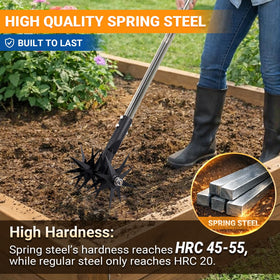 CKLT star-shaped tines dissect compacted soil for faster bed loosening