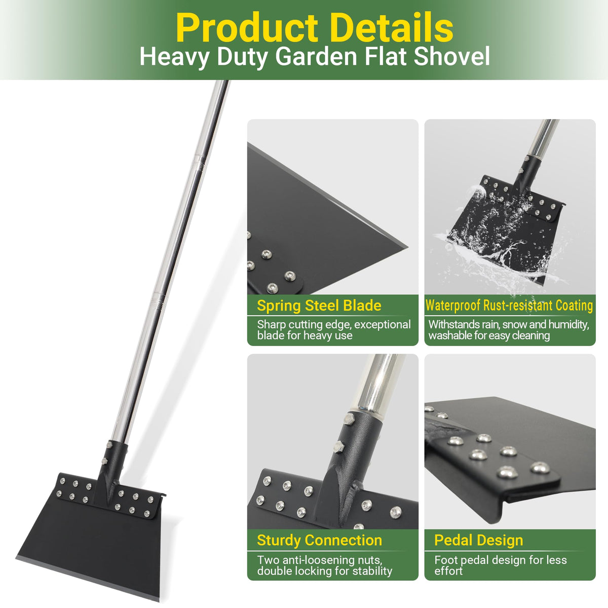 CKLT adjustable stainless steel handle with ergonomic grip in use