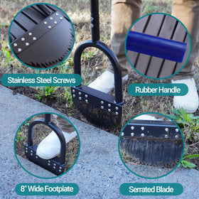 CKLT Edger wide 8in footplate offers comfortable leverage during edging