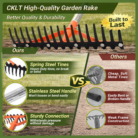 CKLT Leveling and soil prep with the backside tines for even garden beds.