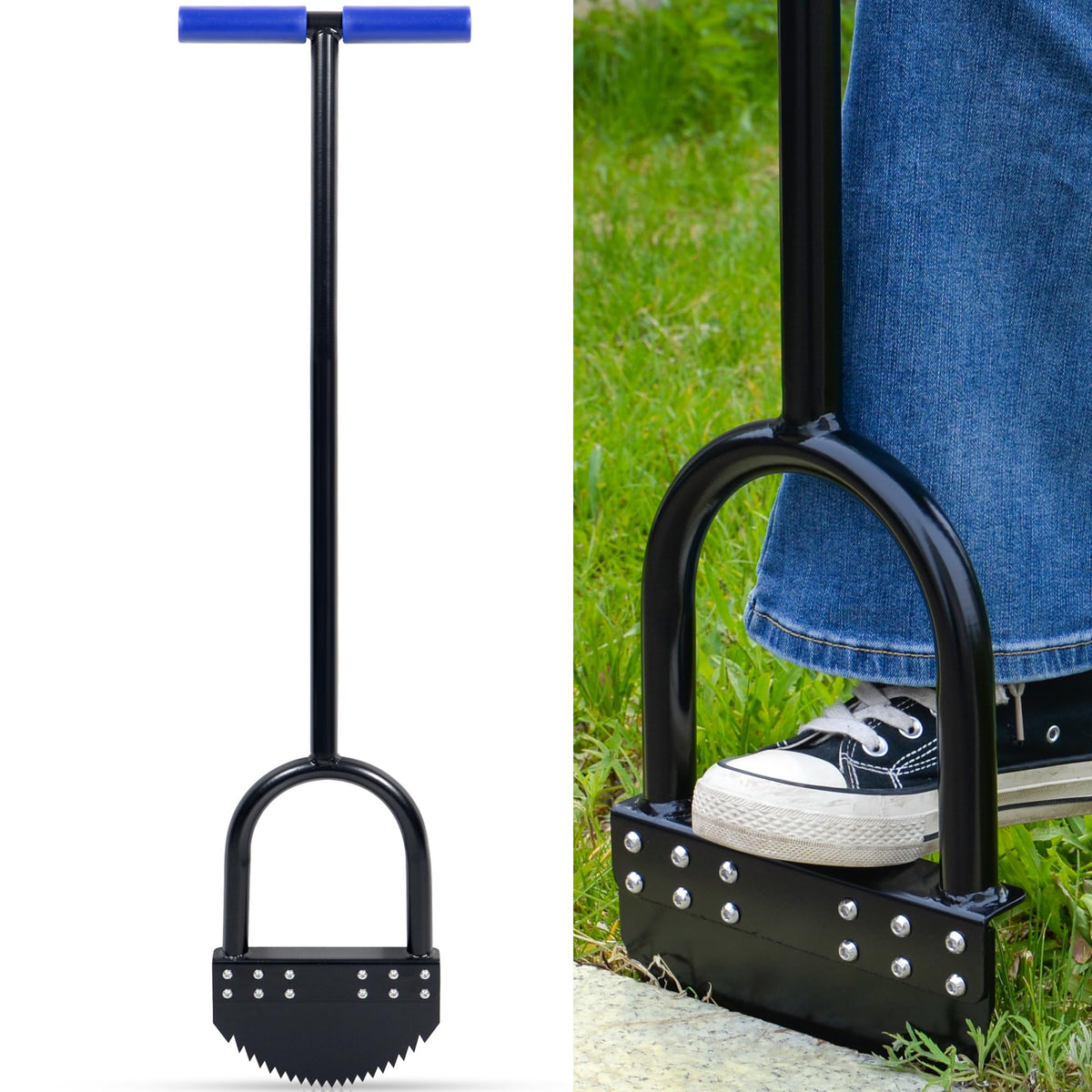 CKLT One-Piece Edger with rubber handle offers comfortable grip during edging.