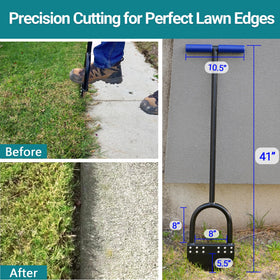 CKLT edger highlights spring steel blade for precise, durable cuts.