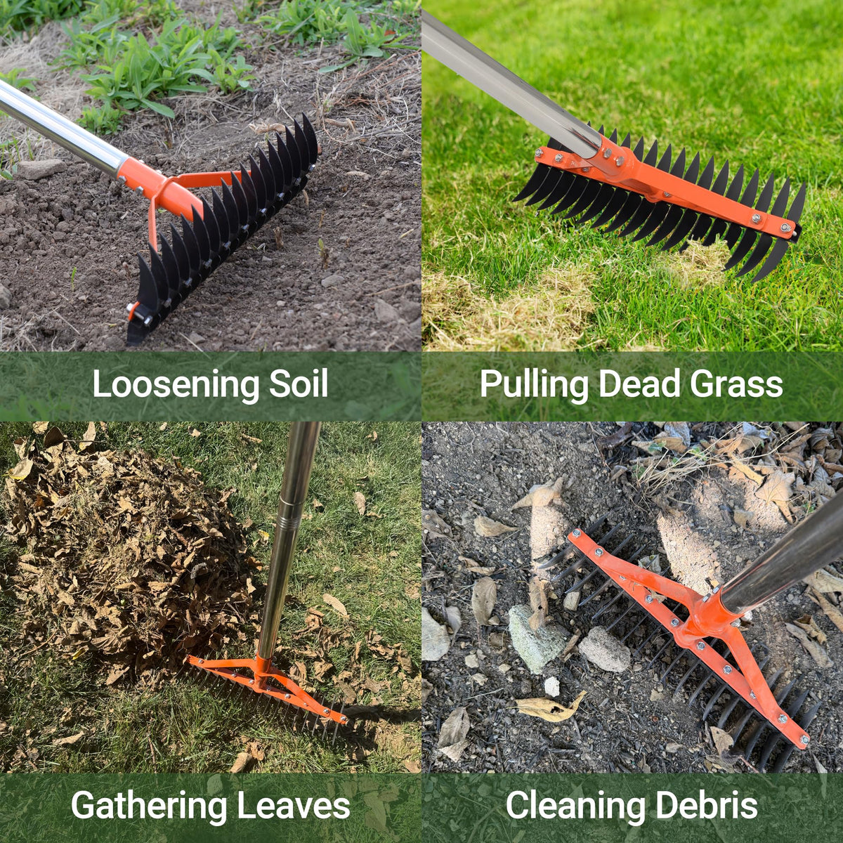 CKLT Thatch Rake deep thatch removal to promote healthier turf