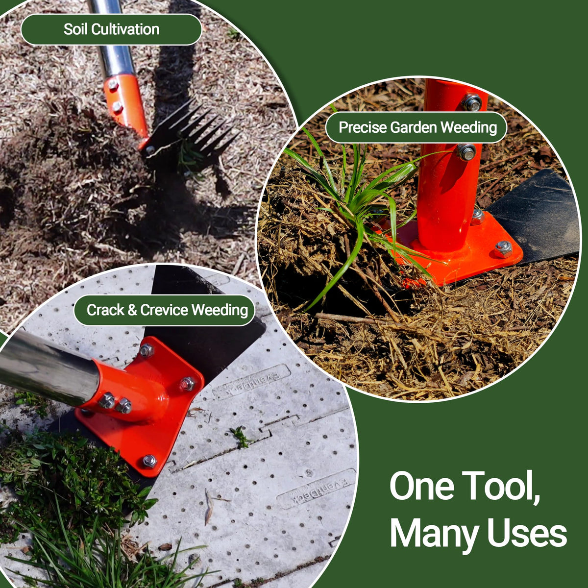 CKLT versatile gardening tool suitable for beds, driveways, and more