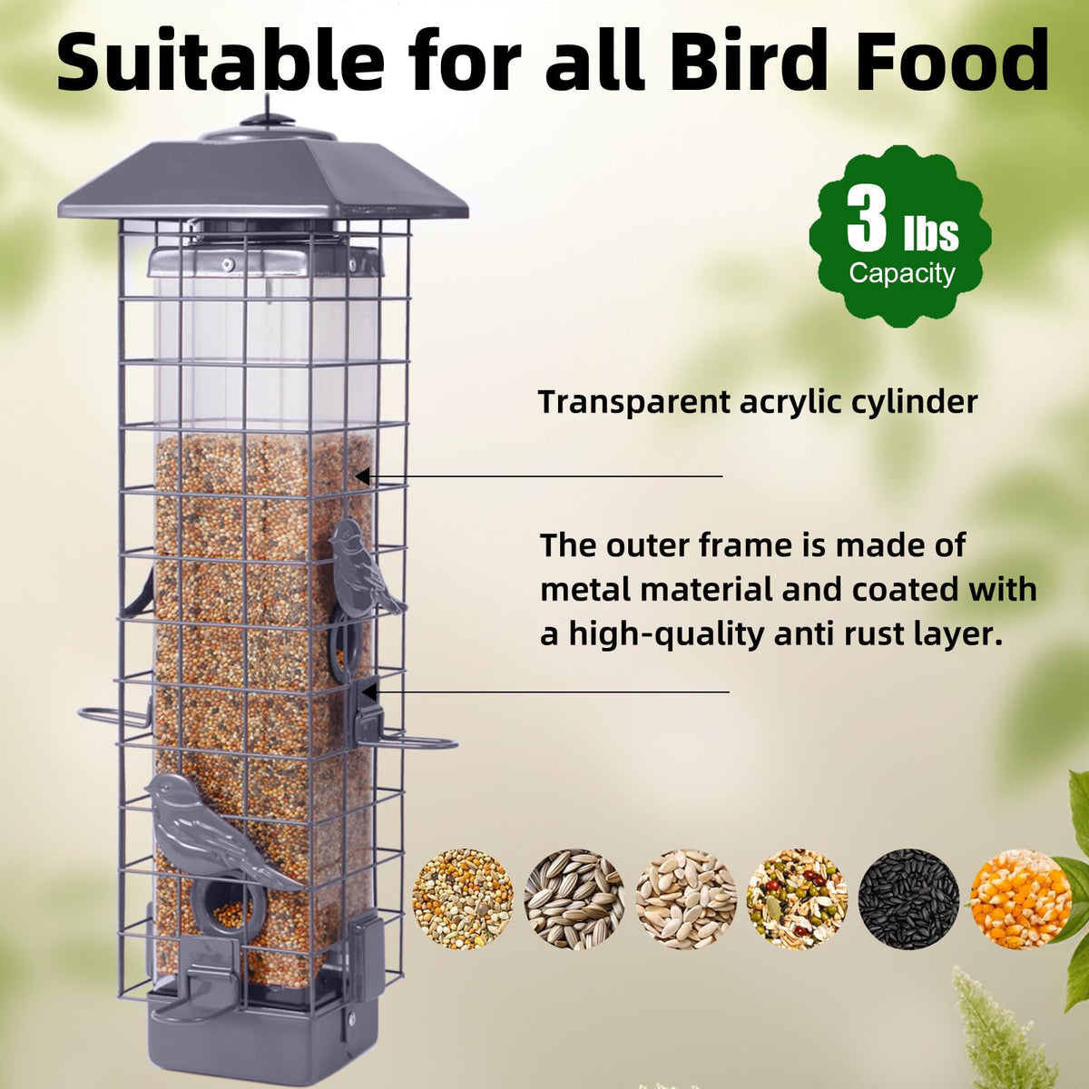 Ckoytals hanging feeder setup in a yard for outdoor viewing