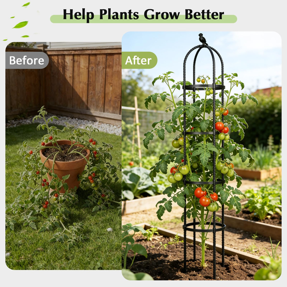 Bonus plant clips included with CL FUN Obelisk Trellis