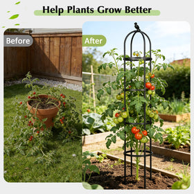 Bonus plant clips included with CL FUN Obelisk Trellis