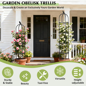 Adjustable height feature on CL FUN Obelisk Trellis