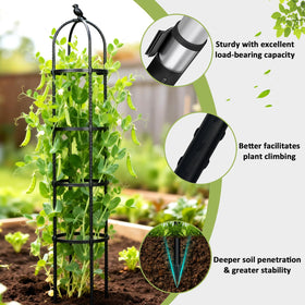 Double-layer tube connection on CL FUN Obelisk Trellis for stability