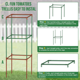 CL FUN versatile plant support for peppers, zucchini, and roses